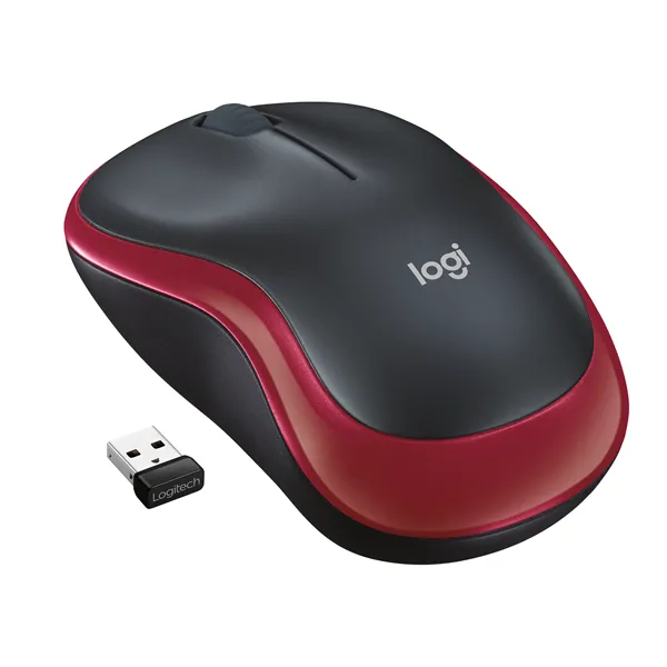 Logitech ratón inalámbrico m185 rojo