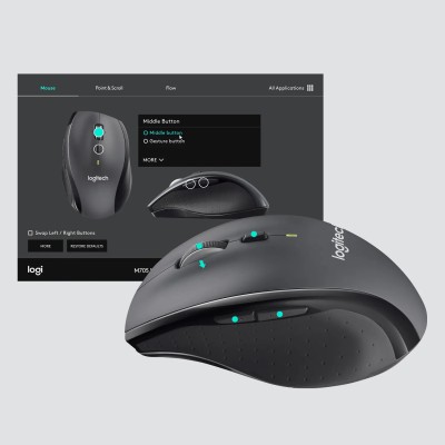 Logitech m705 marathon ratón inalámbrico gris