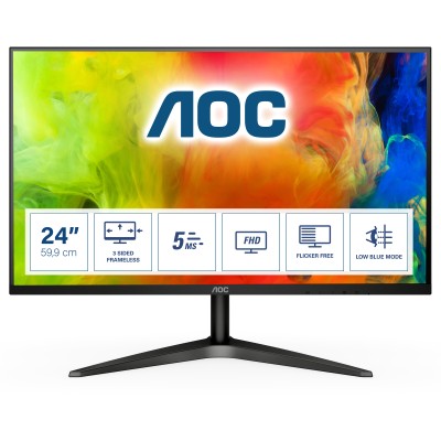 AOC 24B1H 24" Monitor FIT LED FHD 5ms HDMI/VGA 60Hz