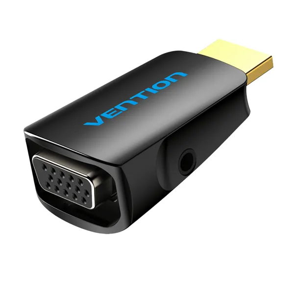 Adaptador Conversor Vention AIDB0/ HDMI Macho a VGA Hembra/ Audio Jack 3.5mm