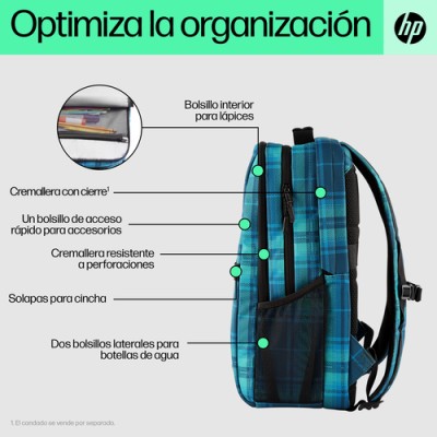 Mochila HP Campus XL 7J594AA para Portátiles hasta 16'/ Azul