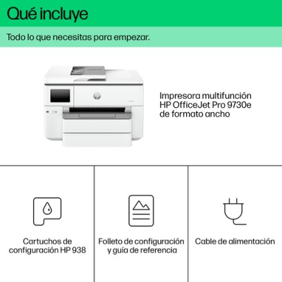 Multifunción A3 HP Officejet Pro 9730E WiFi/ Dúplex/ ADF/ Blanca