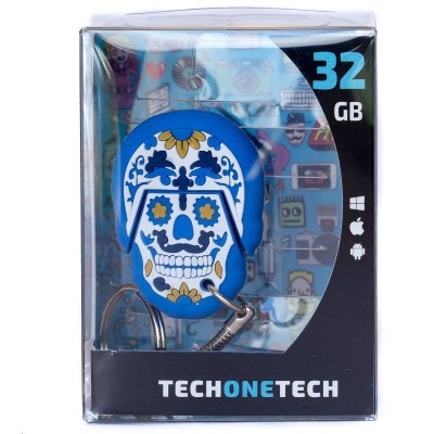 Pendrive 32GB Tech One Tech Calavera Blue Monday USB 2.0