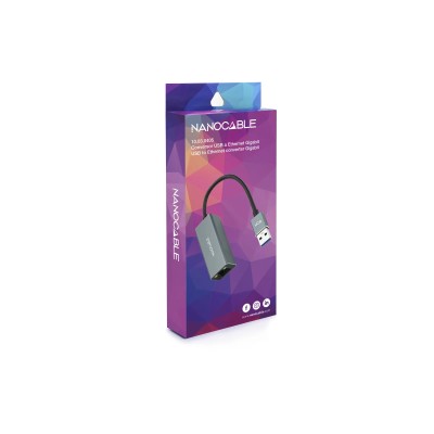 Adaptador USB 3.0 - RJ45 Nanocable 10.03.0405/ 1000Mbps