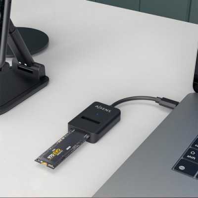 Aisens ASUC-M2D011-BK Mini Docking USB-C para disco SSD M2