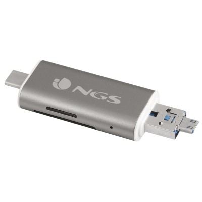 Lector de Tarjetas Externo NGS ALLY READER/ USB 2.0/ USB Tipo-C