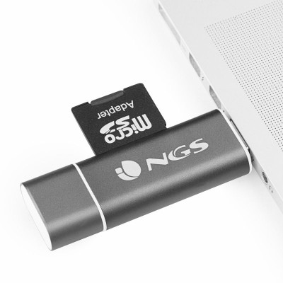 Lector de Tarjetas Externo NGS ALLY READER/ USB 2.0/ USB Tipo-C