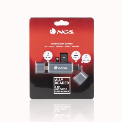 Lector de Tarjetas Externo NGS ALLY READER/ USB 2.0/ USB Tipo-C