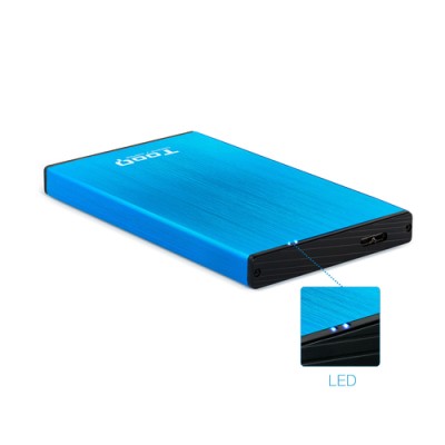 Caja Externa para Disco Duro de 2.5' TooQ TQE-2527BL/ USB 3.1