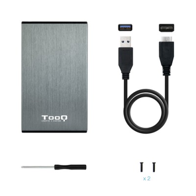 Caja Externa para Disco Duro de 2.5' TooQ TQE-2527G/ USB 3.1