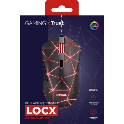 Ratón Gaming Trust Gaming GXT 133 Locx/ Hasta 4000 DPI