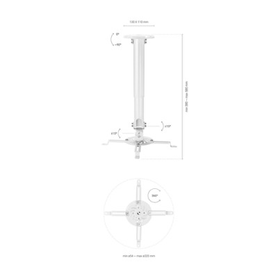 Soporte de Techo para Proyector Aisens CP04TSRE-133/