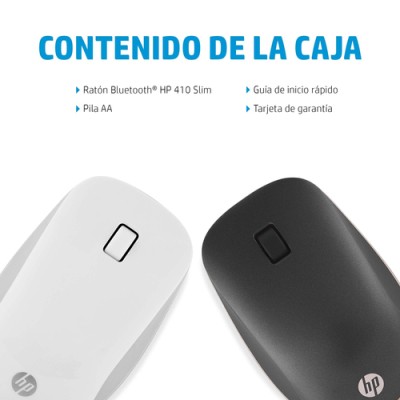 Ratón Inalámbrico por Bluetooth HP 410 Slim/ Hasta 2000 DPI/