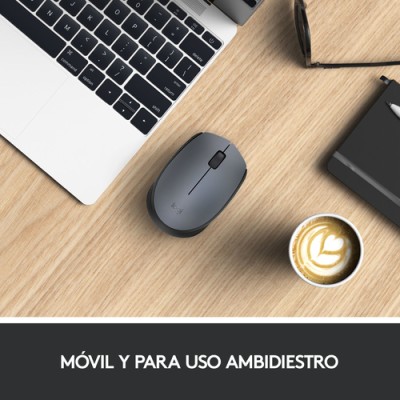 Ratón Inalámbrico Logitech M170/ Hasta 1000 DPI/ Gris