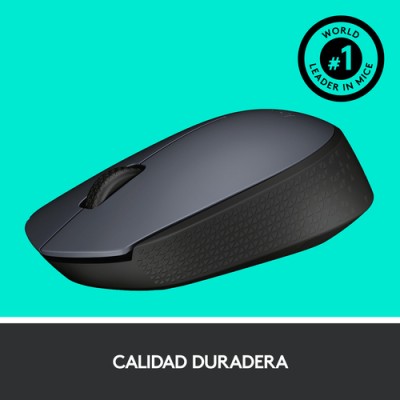 Ratón Inalámbrico Logitech M170/ Hasta 1000 DPI/ Gris