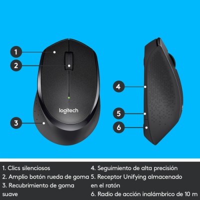 Ratón Inalámbrico Logitech Silent Plus M330/ Hasta 1000 DPI