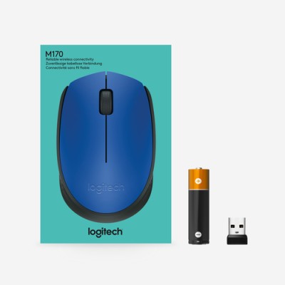 Ratón Inalámbrico Logitech M171/ Hasta 1000 DPI/ Azul