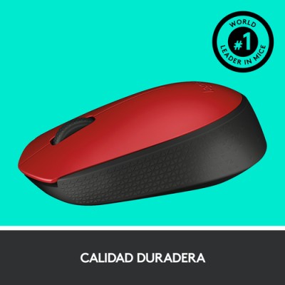 Ratón Inalámbrico Logitech M171/ Hasta 1000 DPI/ Rojo