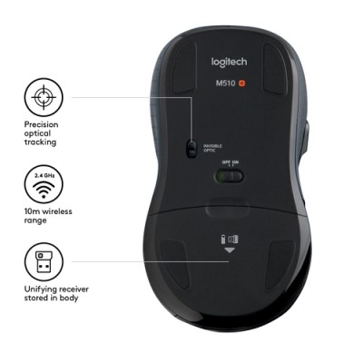 Ratón Inalámbrico Logitech Pebble M510/ Hasta 1000 DPI