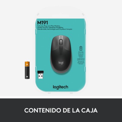 Ratón Inalámbrico Logitech M190/ Hasta 1000 DPI/ Gris Marengo