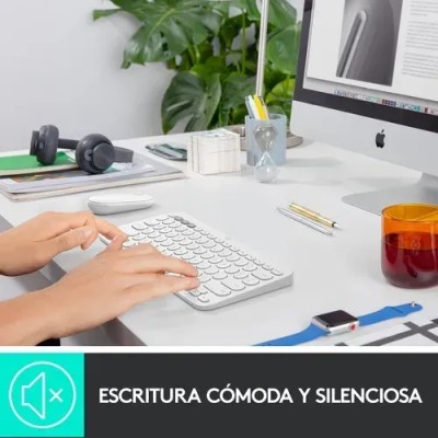 Logitech K380 Blanco Teclado Mini Bluetooth multidispositivo