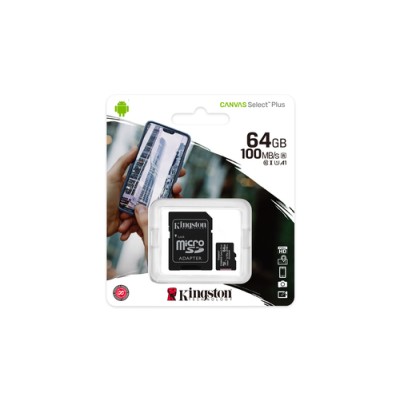 Tarjeta de Memoria Kingston CANVAS Select Plus 64GB microSD XC