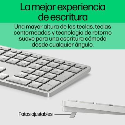 Teclado Inalámbrico Programable HP 970/ Blanco