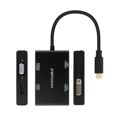 Nanocable coversor usb-c a hdmi-dvi-dp-vga/h 10cm