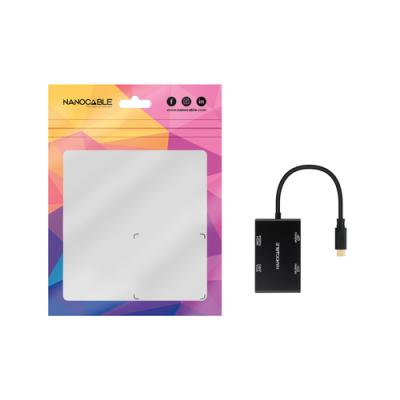 Nanocable coversor usb-c a hdmi-dvi-dp-vga/h 10cm