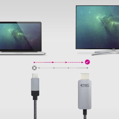 Nanocable cable conversor usb-c/m a hdmi/m 3 m