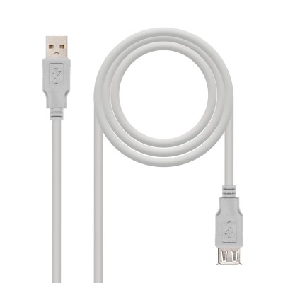 Cable Alargador USB 2.0 Nanocable 10.01.0202/ USB Macho - USB