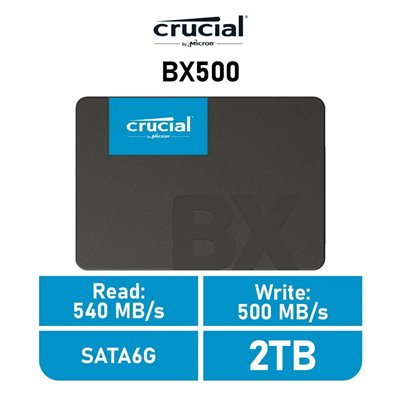 Crucial ct2000bx500ssd1 bx500 ssd 2000gb 2.5" sat3