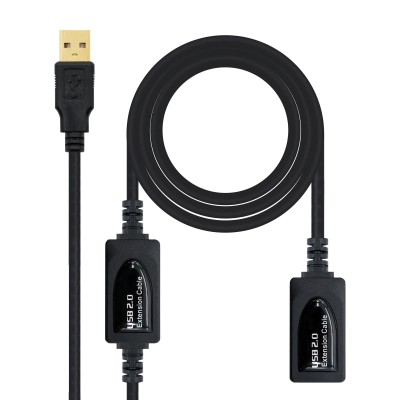 Cable Alargador USB 2.0 Nanocable 10.01.0212/ USB Macho - USB