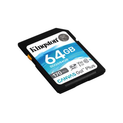 Kingston canvas go! plus sd 64gb class 10 u3 v30