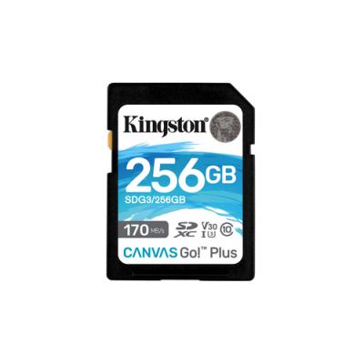 Kingston canvas go! plus sd 256gb class 10 u3 v30