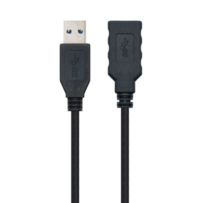 Cable Alargador USB 3.0 Nanocable 10.01.0903-BK/ USB Macho - /