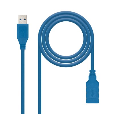 Cable Alargador USB 3.0 Nanocable 10.01.0902-BL/ USB Macho -