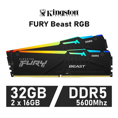 Kingston Fury Beast RGB KIT DUO 32GB (2x16GB) 5600MHz DDR5 CL40