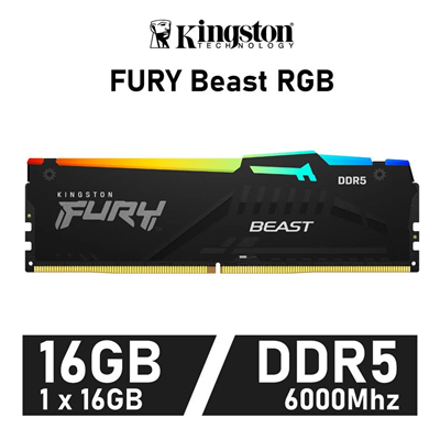 Kingston Fury Beast RGB 16GB 6000MHz DDR5 CL30 1.4v