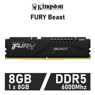 Kingston Fury Beast 8GB 6000MHz DDR5 CL40 1.35v