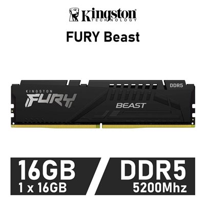 Kingston Fury Beast 16GB 5200MHz DDR5 CL40 1.25v