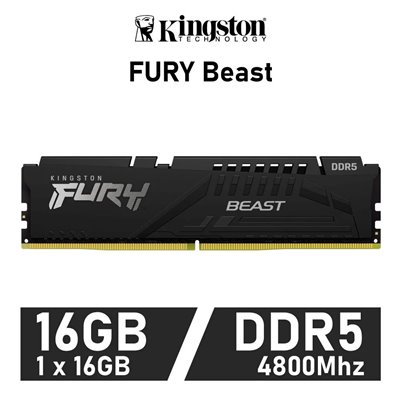 Kingston Fury Beast 16GB 4800MHz DDR5 CL38 1.1v