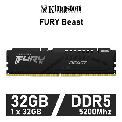 Kingston Fury Beast 32GB 5200MHz DDR5 CL40 1.25v