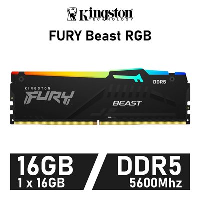 Kingston Fury Beast RGB 16GB 5600MHz DDR5 CL40 1.25v