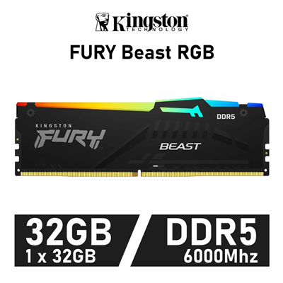 Kingston Fury Beast RGB KIT DUO 32GB (2x16GB) 6000MHz DDR5 CL30