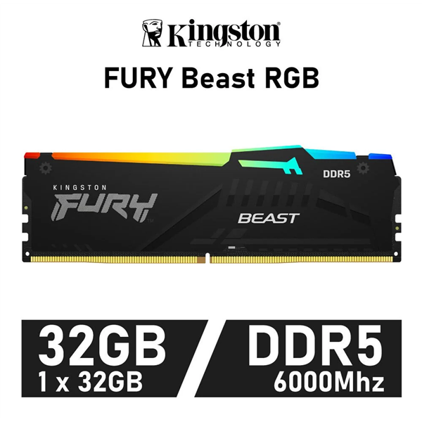 Kingston Fury Beast RGB KIT DUO 32GB (2x16GB) 6000MHz DDR5 CL30 1.4v