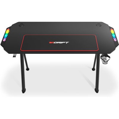 Drift DZ175RGB Mesa Gaming Fibra de Carbono Laterales RGB