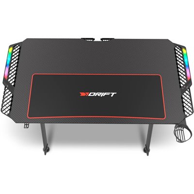 Drift DZ150RGB Mesa Gaming Fibra de Carbono Laterales RGB