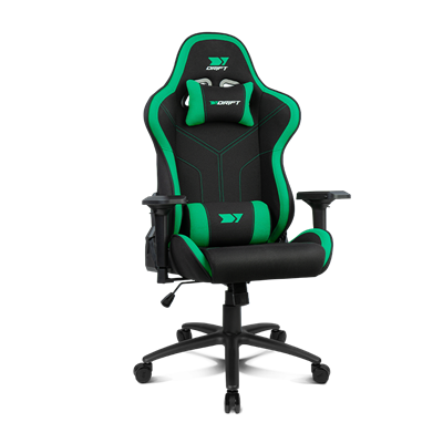 Drift DR110 Negra/Verde Silla Profesional Gaming Cojines