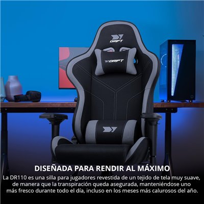 Drift DR110 Negra/Verde Silla Profesional Gaming Cojines